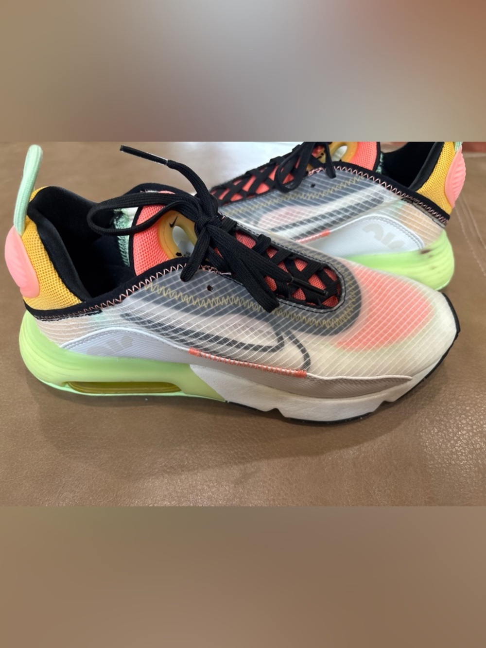 Nike Air Max 2090 bold statement Sneakers - Coral Pink & Vapor Green - Picture 5 of 7